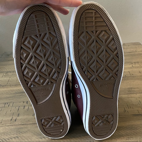 ⭐️ SOLD ⭐️ CONVERSE Leather Hi Top Sneakers M10 - Picture 8 of 10